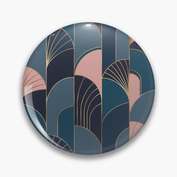 Item preview, 1920s Art Deco Blue and Pink  designed and sold by BronwynBecks.
