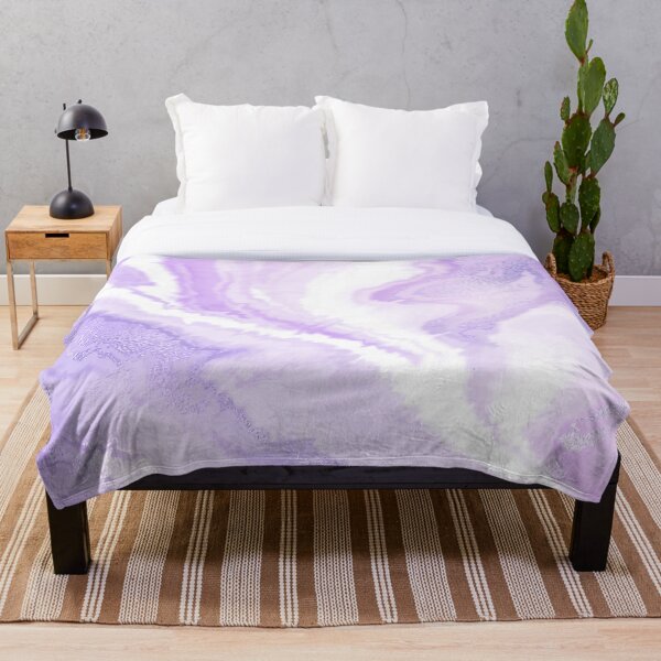 Item preview, Aesthetic and Elegant White and Purple Janzay Trending Marble Swirls designed and sold by Janzay.