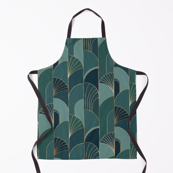 Aperçu de l'œuvre Coquilles Saint-Jacques Art Déco Vertes Années 1920 créée et vendue par BronwynBecks.