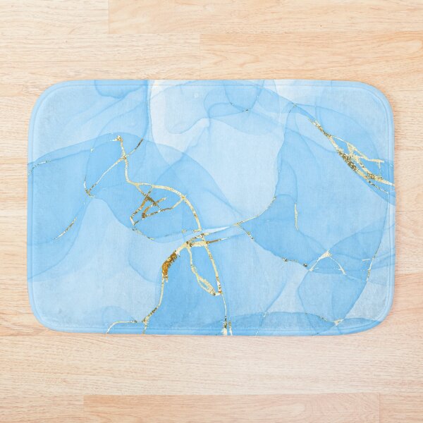 Item preview, Aesthetic and Elegant Blue and Gold Janzay Trending Marble Swirls designed and sold by Janzay.