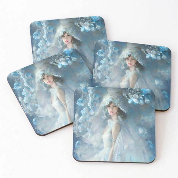 Item preview, Mariée et fleurs bleues("Bride and Blue Blossoms"): The Blue Collection. designed and sold by CherNikDesigns.