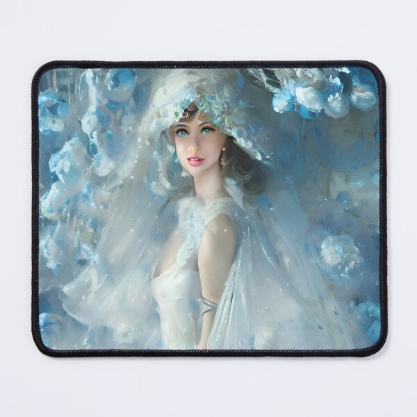 Item preview, Mariée et fleurs bleues("Bride and Blue Blossoms"): The Blue Collection. designed and sold by CherNikDesigns.