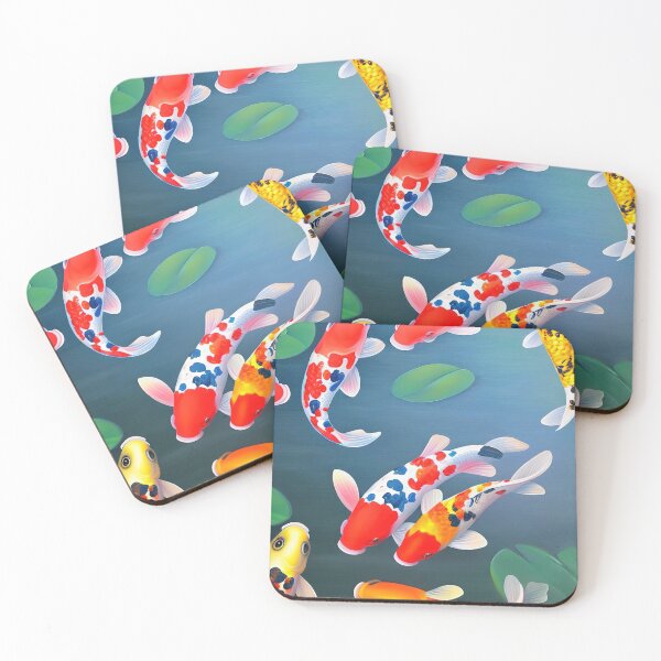 Item preview, Peces koi coloridos en el estanque designed and sold by angelisart.