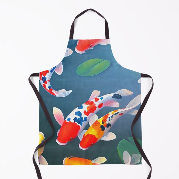 Item preview, Colorful koi fishes in pond designed and sold by angelisart.