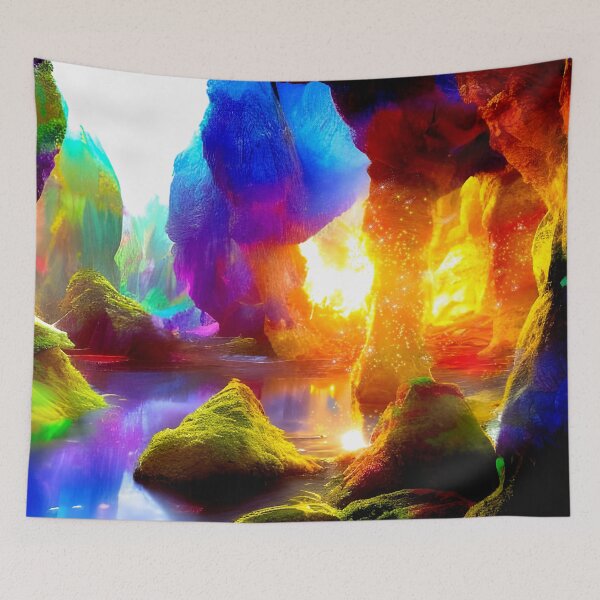 Item preview, Enchanted Caves a magical setting defined by vibrant colors designed and sold by Glimmersmith.