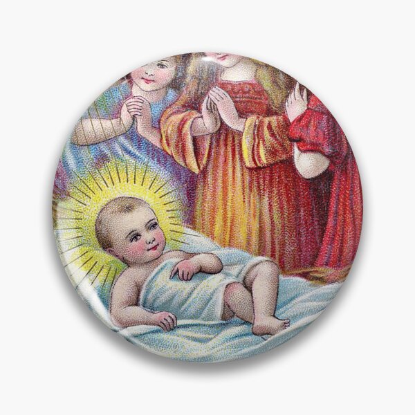 Item preview, Birth of Jesus in a Manger with Angels designed and sold by MazingPatterns.