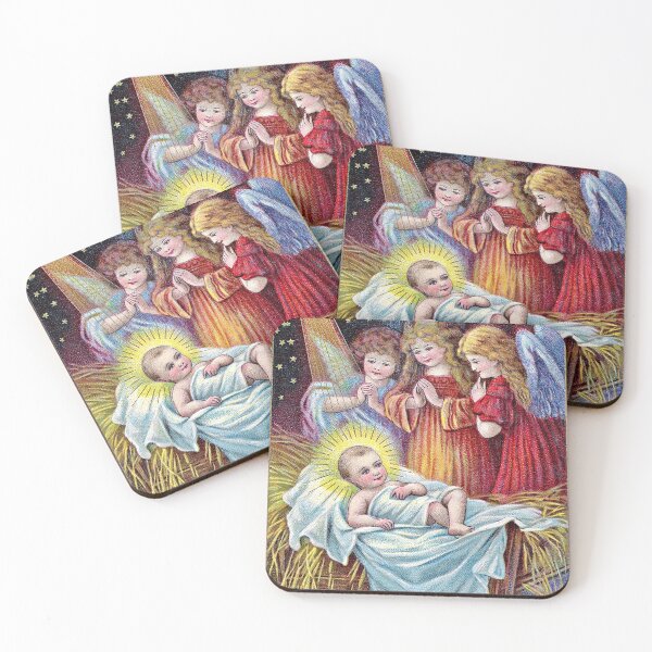 Item preview, Birth of Jesus in a Manger with Angels designed and sold by MazingPatterns.