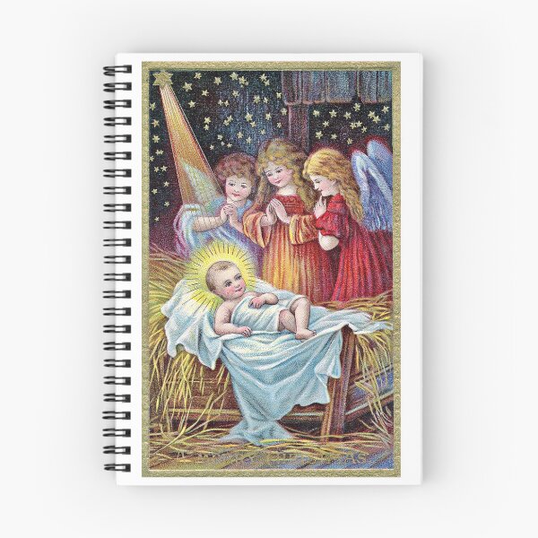 Item preview, Birth of Jesus in a Manger with Angels designed and sold by MazingPatterns.