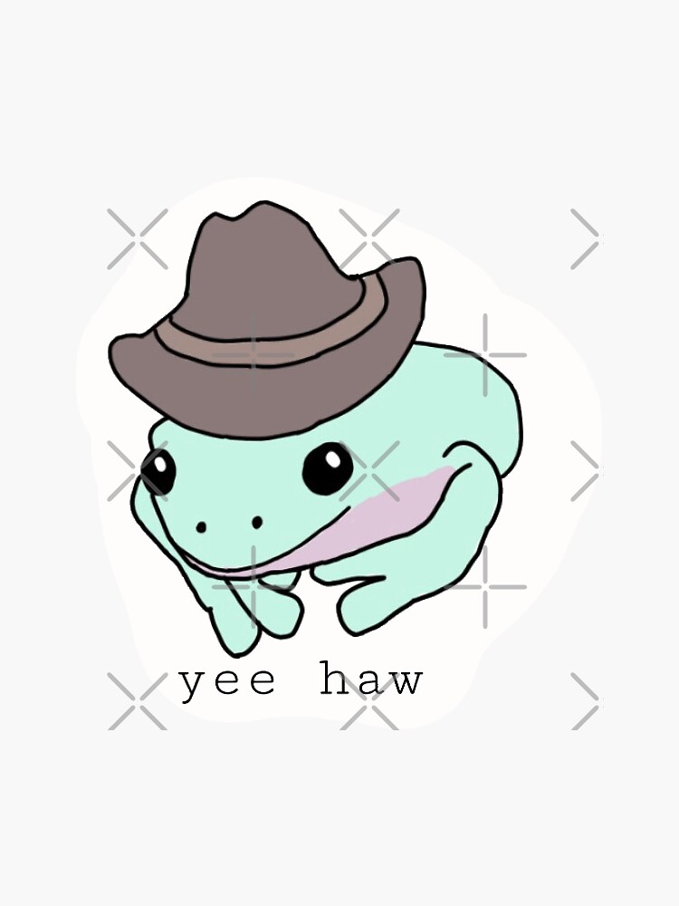 Froggy Says Yee Haw Sticker For Sale By Stickerforparis Redbubble