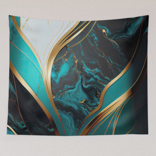 Item preview, blue marble with gold lines designed and sold by Elite's Workshop.