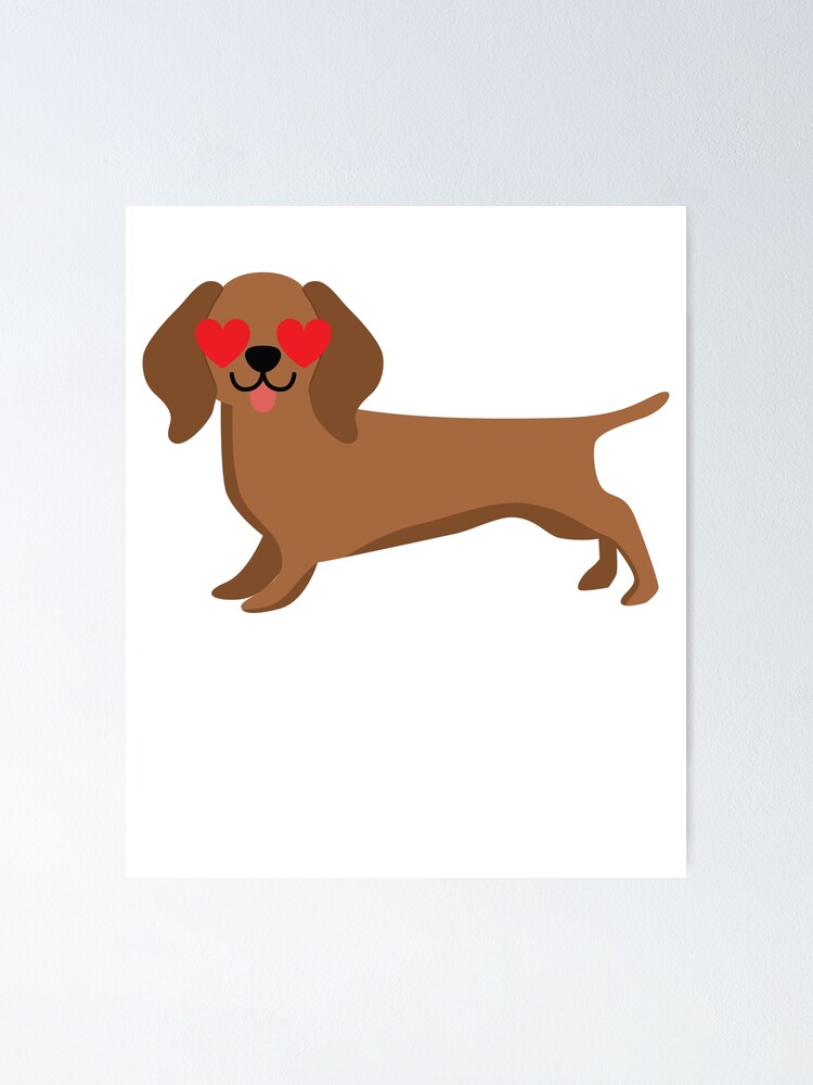 "Dachshund Emoji " Poster by HippoEmo Redbubble