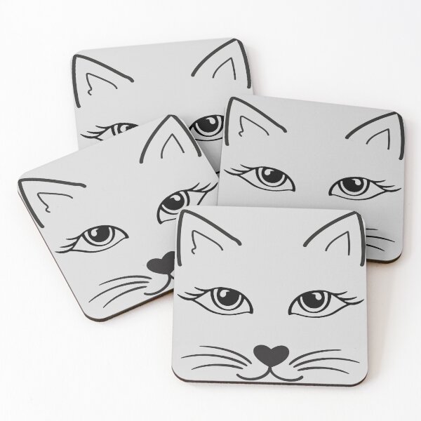Item preview, Face of a cute feline very happy designed and sold by The-Blue-Feline.