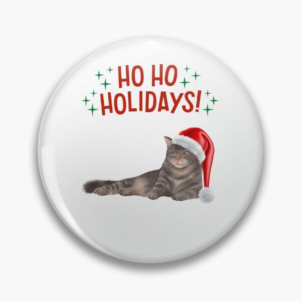 Item preview, Cute Christmas Santa Cat HO HO HOLIDAYS  designed and sold by DaLumaDesigns.