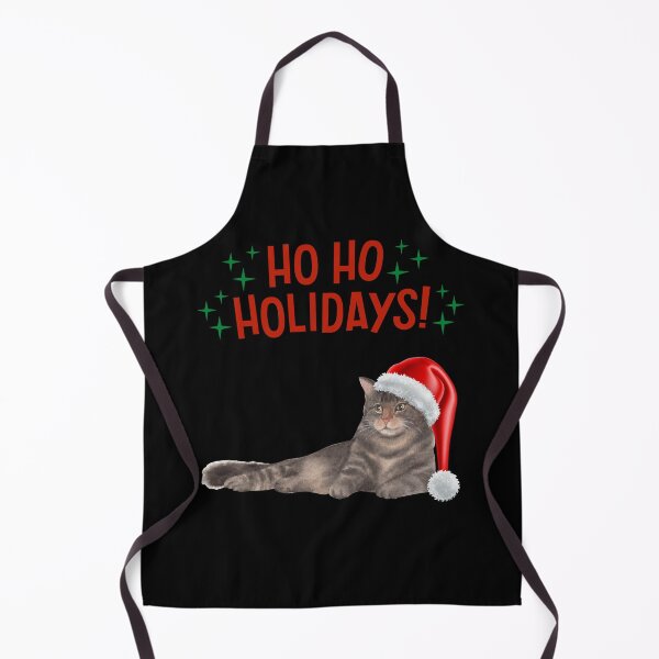 Item preview, Cute Christmas Santa Cat HO HO HOLIDAYS designed and sold by DaLumaDesigns.