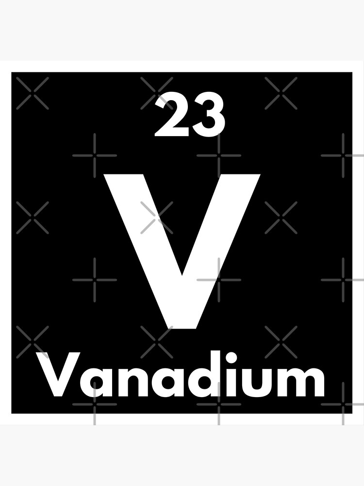 Póster «Número de elemento de la tabla periódica 23 V Vanadio» de ...