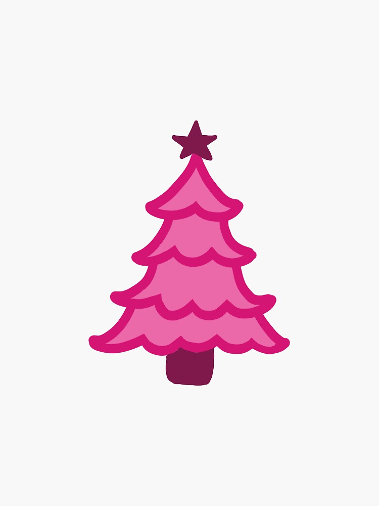 "pink christmas tree" Sticker for Sale by ashleyfitz Redbubble