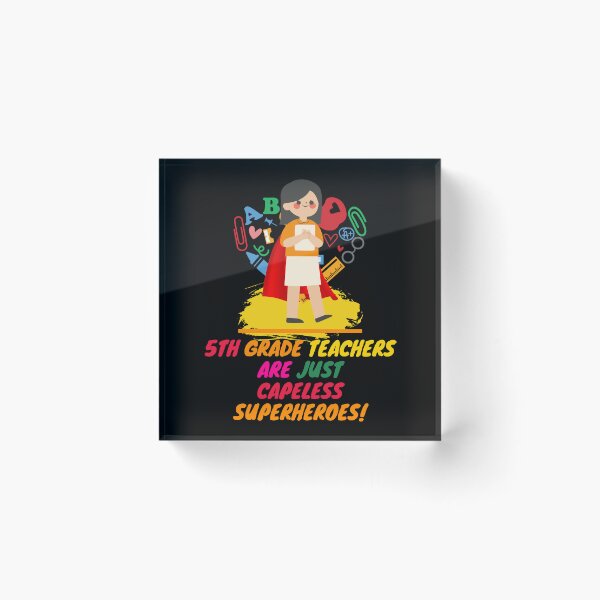 Item preview, Superhero 5th Grade Teacher Appreciation designed and sold by superteachers.