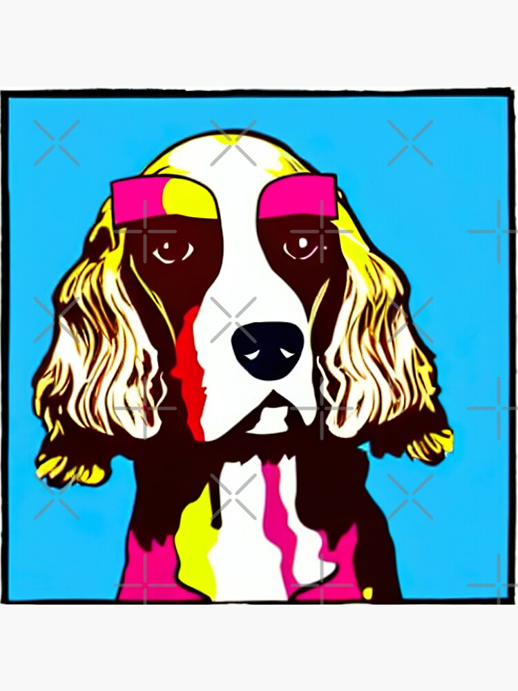 Cocker spaniel pop fashion art