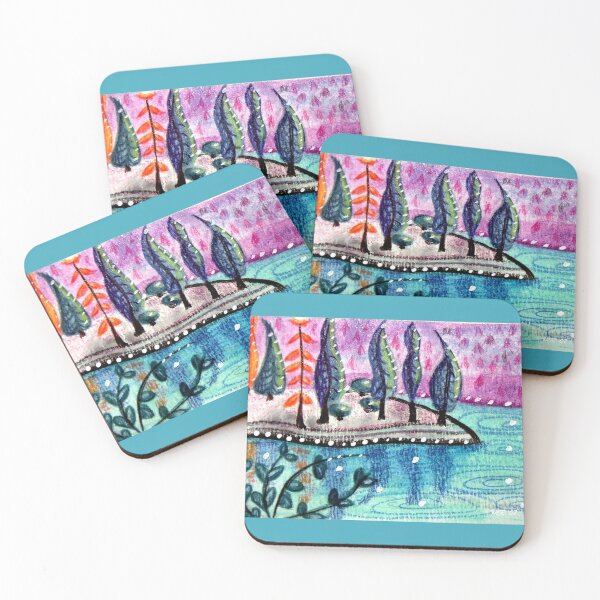 Item preview, Whimsical Lake Landscape designed and sold by oceanlady65.