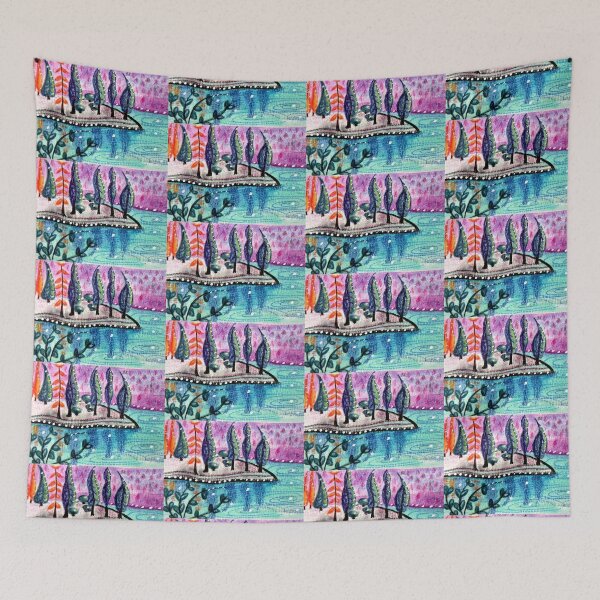 Item preview, Whimsical Lake Landscape designed and sold by oceanlady65.