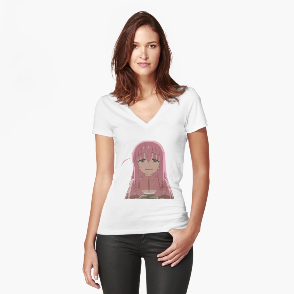 Aperçu de l'œuvre T-shirt moulant col V créée et vendue par Mahisterha.