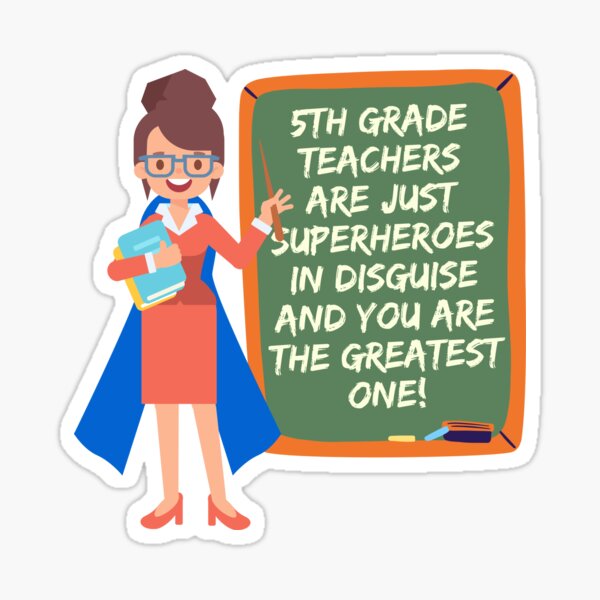 Item preview, Superhero 5th Grade Teacher Appreciation designed and sold by superteachers.