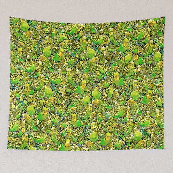 Item preview, Green Budgie Pattern designed and sold by Alienphysique.