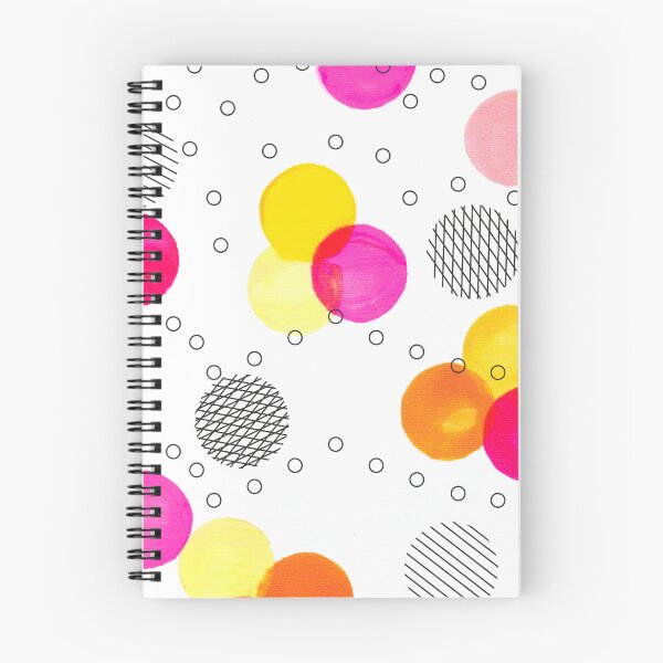 Item preview, pink yellow circles modern geometric  designed and sold by handmadehipsters.