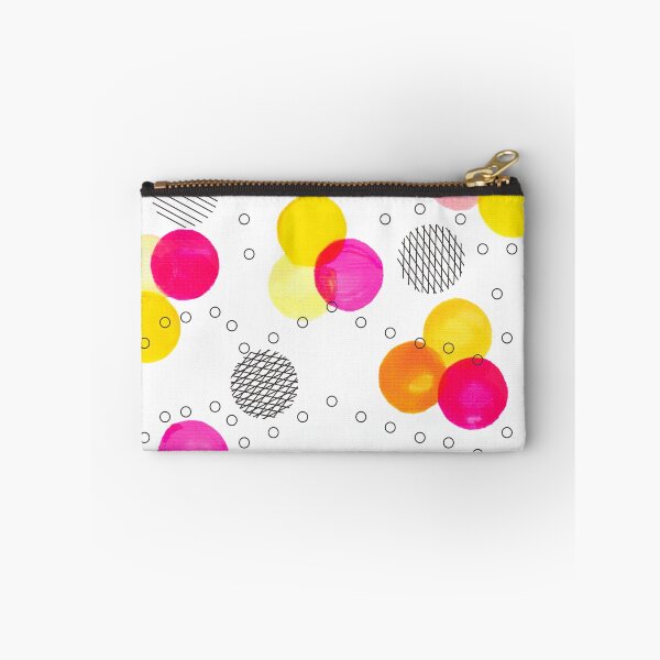 Item preview, pink yellow circles modern geometric  designed and sold by handmadehipsters.
