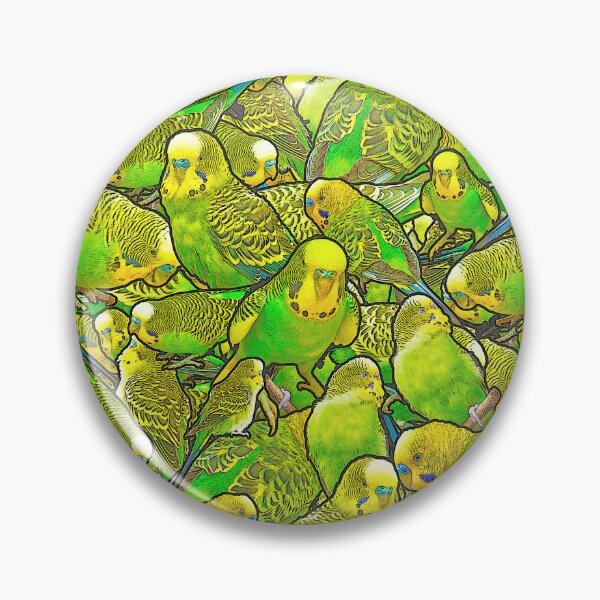 Item preview, Green Budgie Pattern designed and sold by Alienphysique.