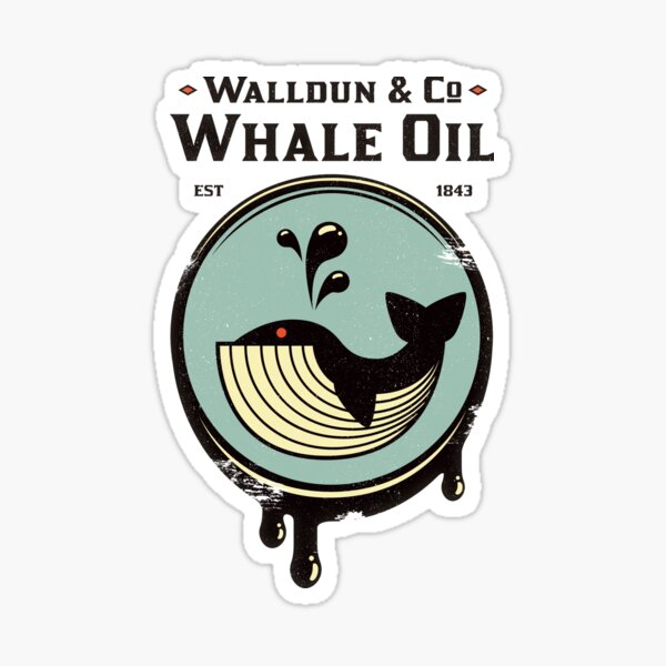 Walldun & Co Whale Oil Sticker