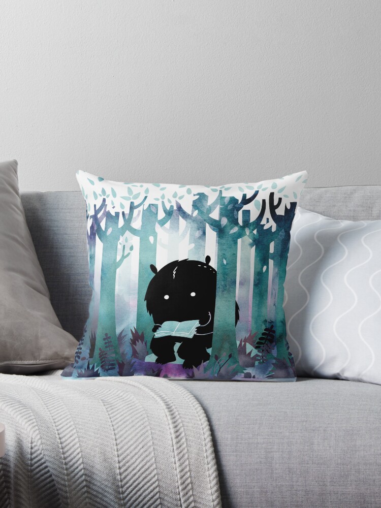 Thumbnail 1 of 3, Throw Pillow, A Quiet Spot designed and sold by littleclyde.