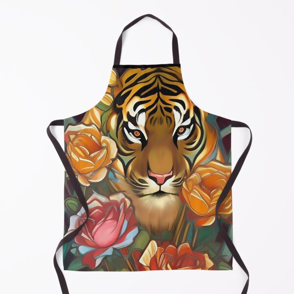 Item preview, Pretty Flowers Roses Tattoo Jungle Tiger designed and sold by ZiolaRosa.