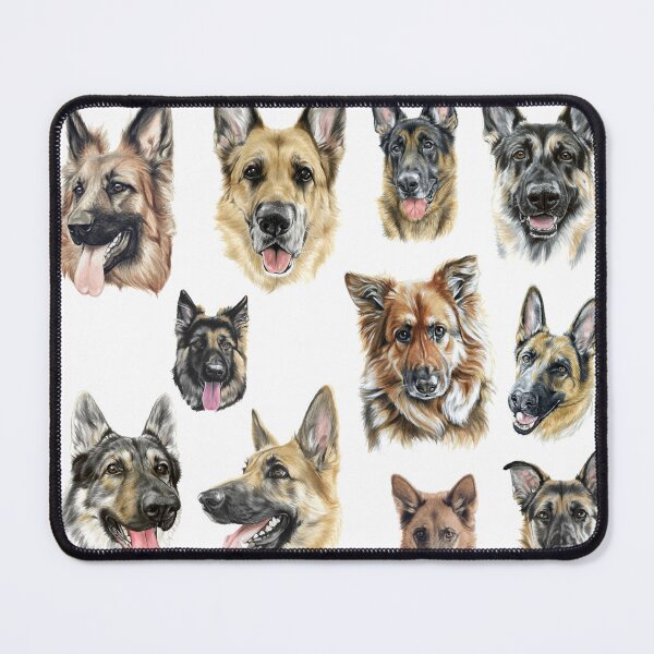 Item preview, German shepherd collage designed and sold by RozThompsonArt.