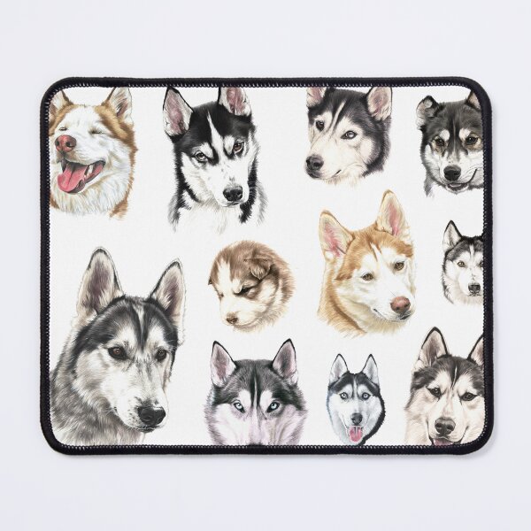 Item preview, Husky collage designed and sold by RozThompsonArt.