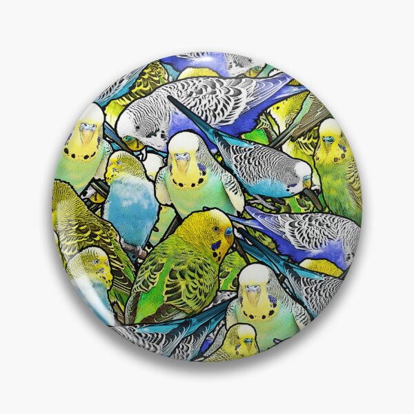 Item preview, Multicoloured Colorful Budgie Pattern designed and sold by Alienphysique.