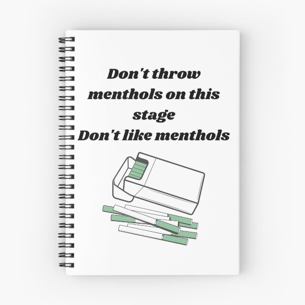 Item preview, Don't Throw Menthols on This Stage Matt Healy designed and sold by Femme Pastel Collective.