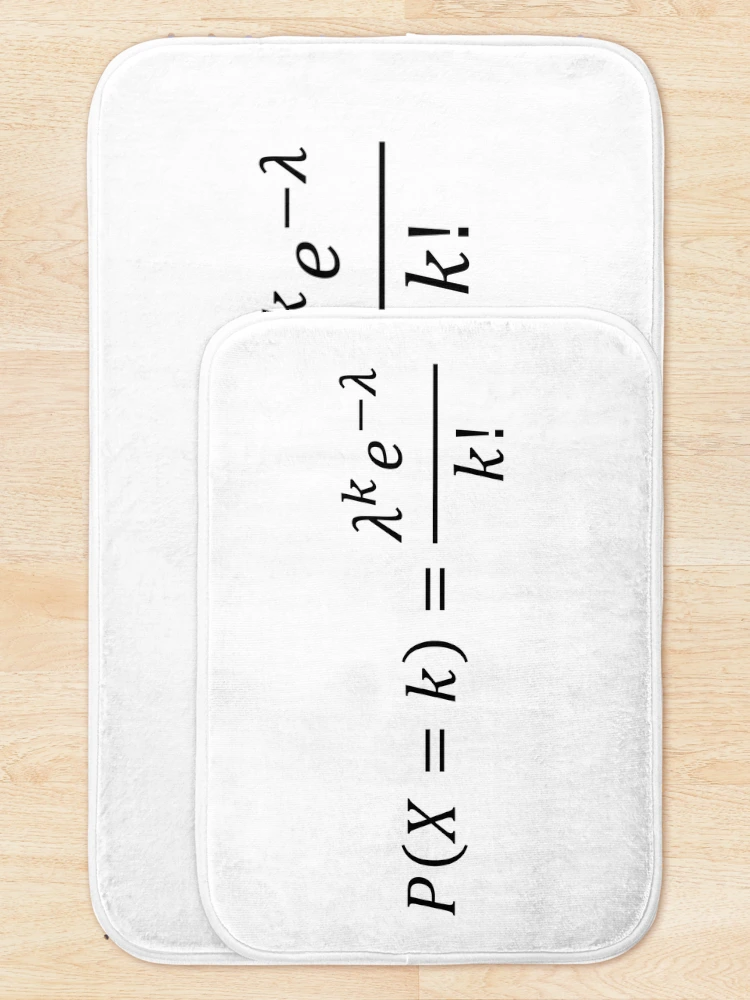 Thumbnail 5 of 6, Bath Mat, Poisson Distribution - Probability And Math Basics designed and sold by ScienceCorner.