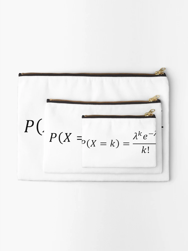 Thumbnail 2 of 4, Zipper Pouch, Poisson Distribution - Probability And Math Basics designed and sold by ScienceCorner.