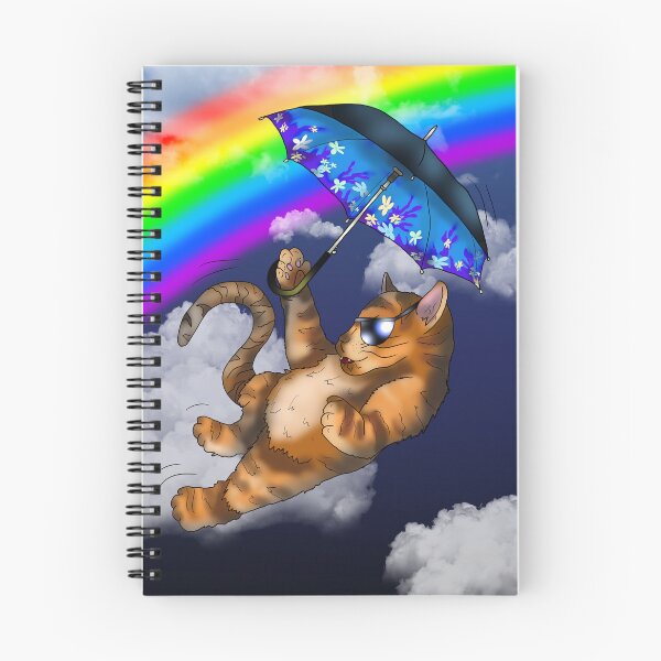Item preview, ginger cat with a rainbow designed and sold by BeingNow.