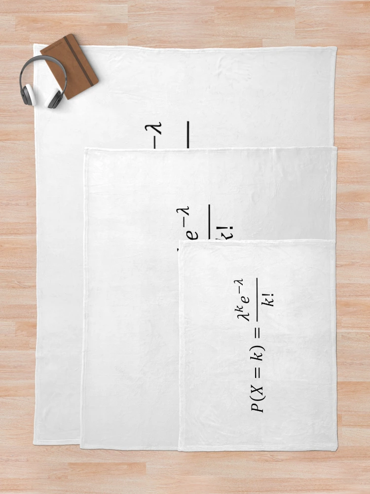 Thumbnail 5 of 6, Throw Blanket, Poisson Distribution - Probability And Math Basics designed and sold by ScienceCorner.