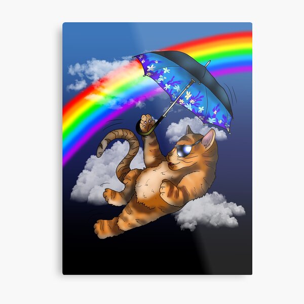 Item preview, ginger cat with a rainbow designed and sold by BeingNow.