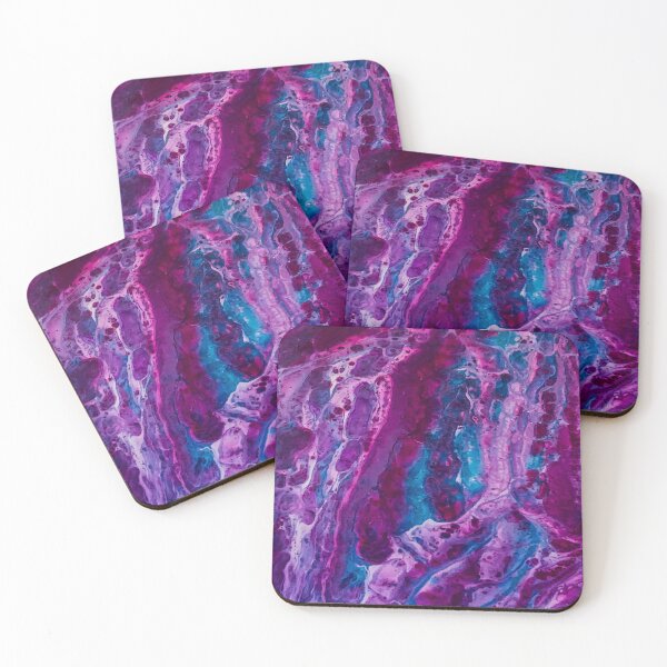 Item preview, acrylic pour with pinks and blues designed and sold by ctoph22282.