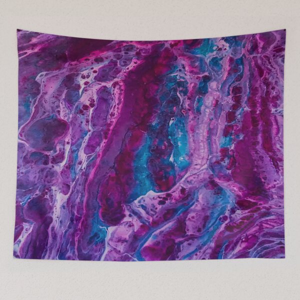 Item preview, acrylic pour with pinks and blues designed and sold by ctoph22282.