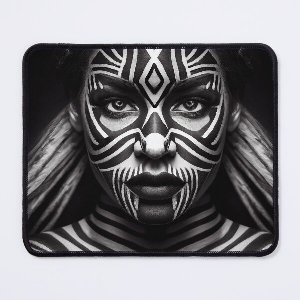 Item preview, Painted Tribal Woman Portrait designed and sold by gregblomberg.