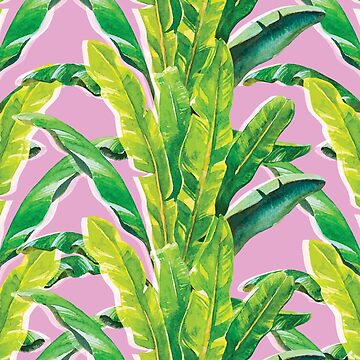 Artwork thumbnail, Banana Leaf - Pink by SomeGoodPaperCo
