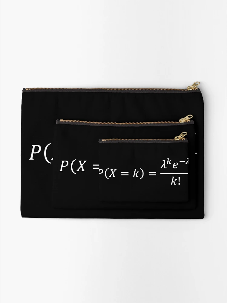 Thumbnail 2 of 4, Zipper Pouch, Poisson Distribution - Probability And Math Basics designed and sold by ScienceCorner.