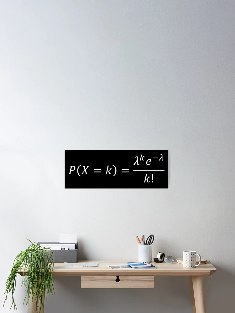 Thumbnail 2 of 3, Poster, Poisson Distribution - Probability And Math Basics designed and sold by ScienceCorner.