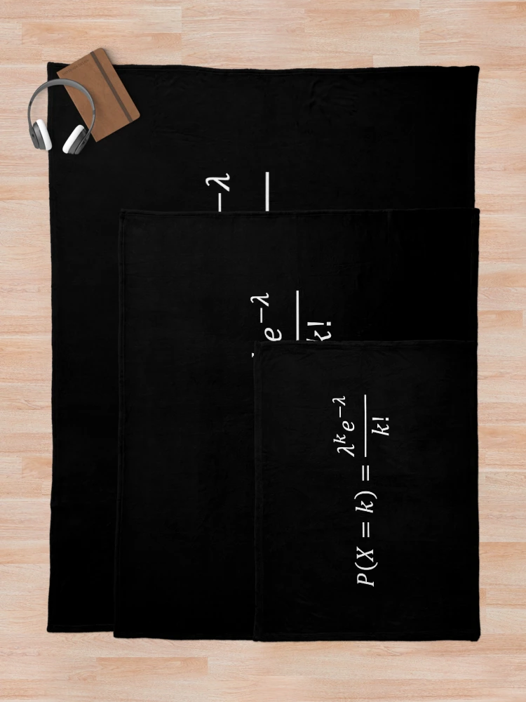 Thumbnail 5 of 6, Throw Blanket, Poisson Distribution - Probability And Math Basics designed and sold by ScienceCorner.