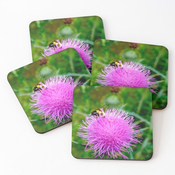 Item preview, Bee On Pink Flowering Thistle  designed and sold by Robert Alsop.